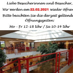 Wir öffnen wieder ab 22.02.2021